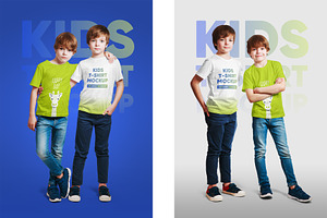 Mixed Kids T Shirt Mockups Vol2