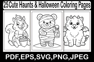 Cute Haunts & Halloween Coloring