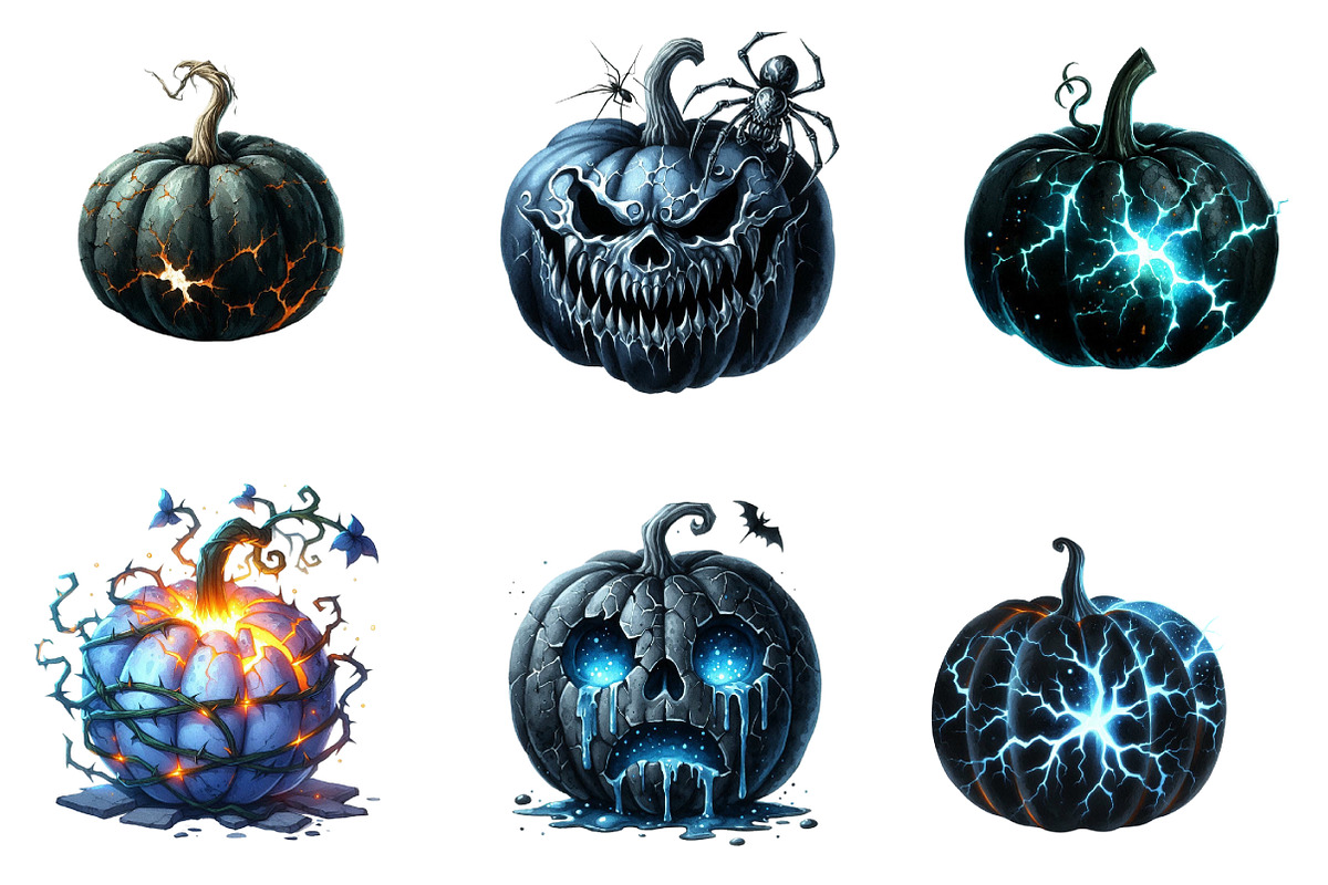 Creepy Black and Blue Halloween Pump, an Illustration by DreamArtGraphic (Photo 4 of 4)