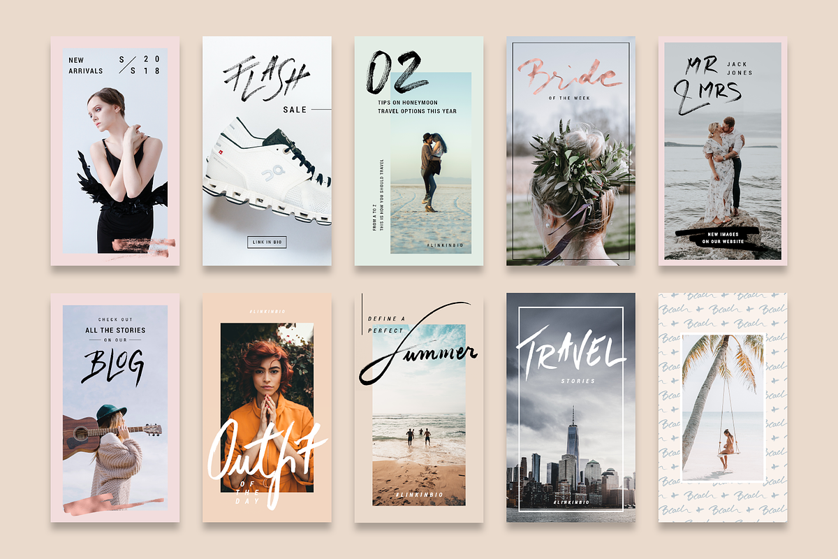 Rose Gold ANIMATED Instagram Stories, a Social Media Template by SilverStag Type Foundry (Photo 6 of 19)
