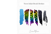 Neon Safari Brush Strokes Clipart, an Animal Illustration by Creative Matrix82 (Thumbnail 4 of 5)