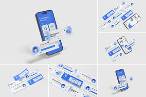 Email Signature and App Phone Mockup, an iPhone Mockup by Graphic Deal
