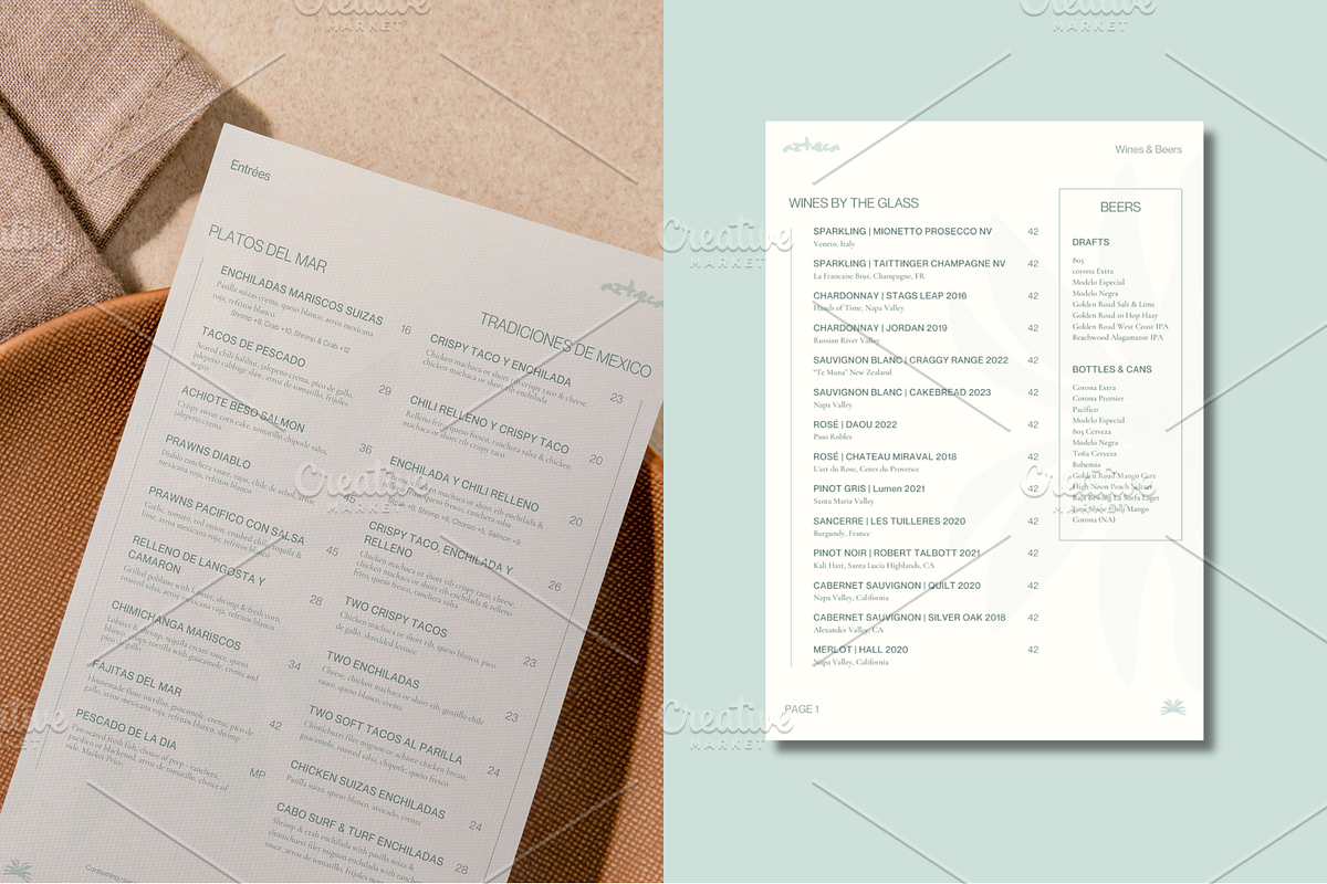 Premium Restaurant Template Set, a Branding & Logo Template by Soigné Branding Studio (Photo 1 of 7)