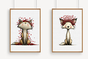 Whimsical Valentine Fox Clipart, an Illustration by Libby Wishes (Thumbnail 4 of 6)