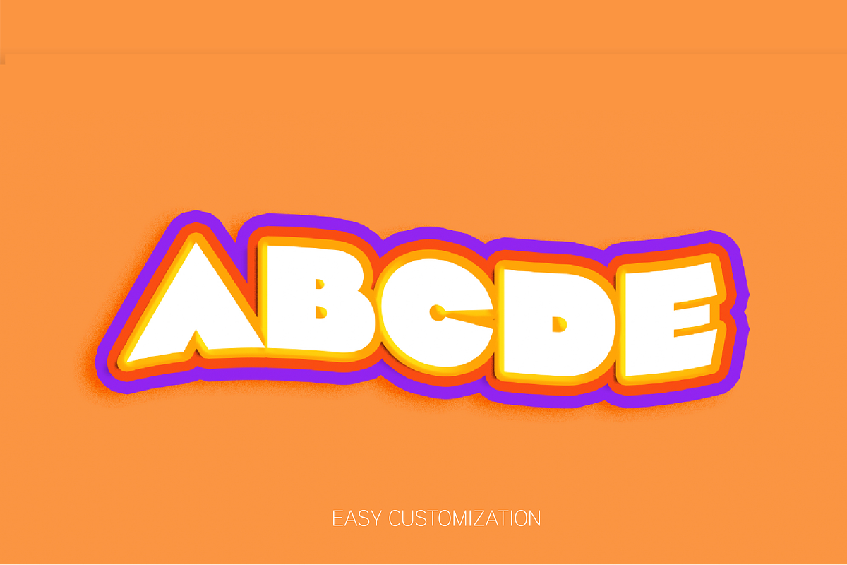 Layered Bold Chunky Text Effect preview 2