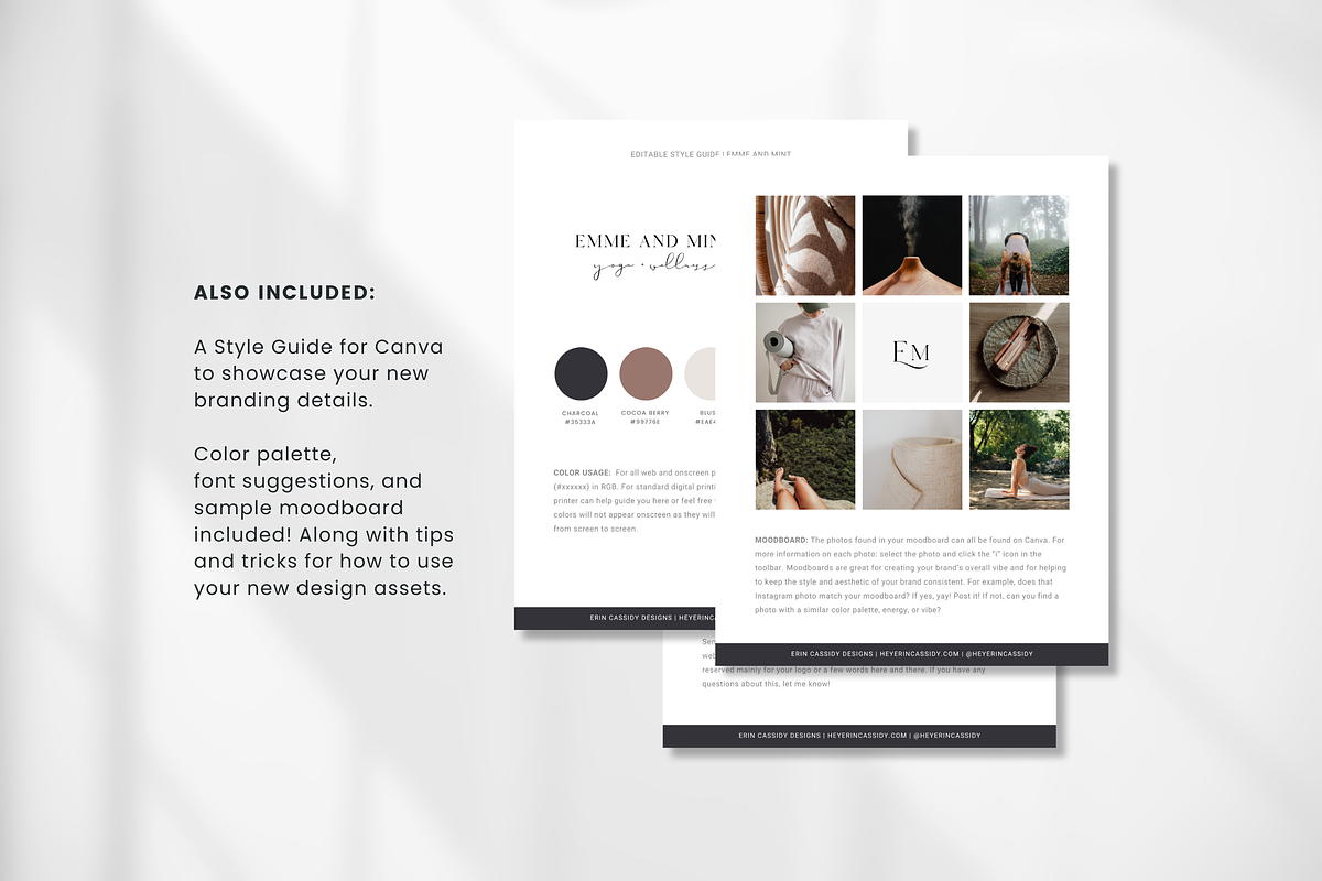 3-in-1 Yoga & Wellness Canva Bundle, a Templates & Theme by Erin Cassidy (Photo 18 of 26)