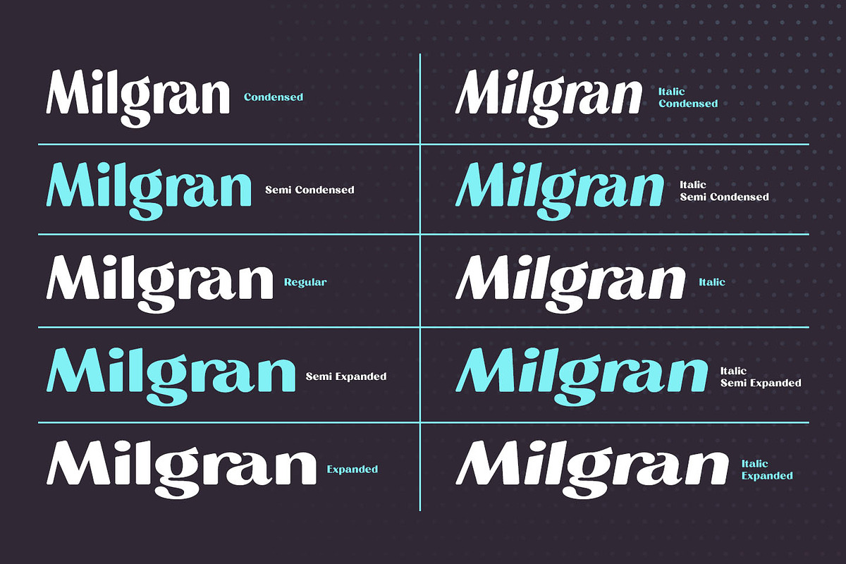 Milgran Sans Font Family preview 3