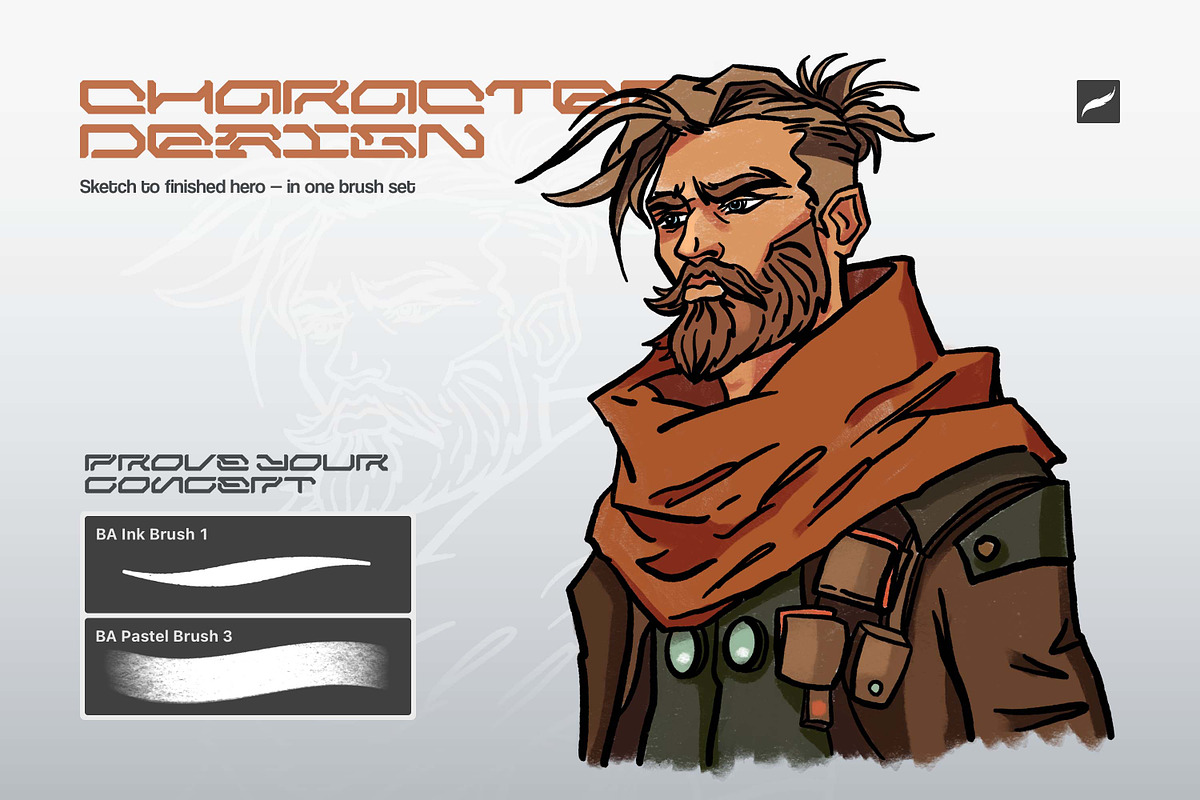 Concept Art Procreate Brushes, a Brush Add-On by brushapes.com (Photo 9 of 10)