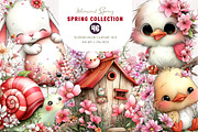 Whimsical Spring Clipart, an Illustration by CreationArt (Thumbnail 1 of 7)