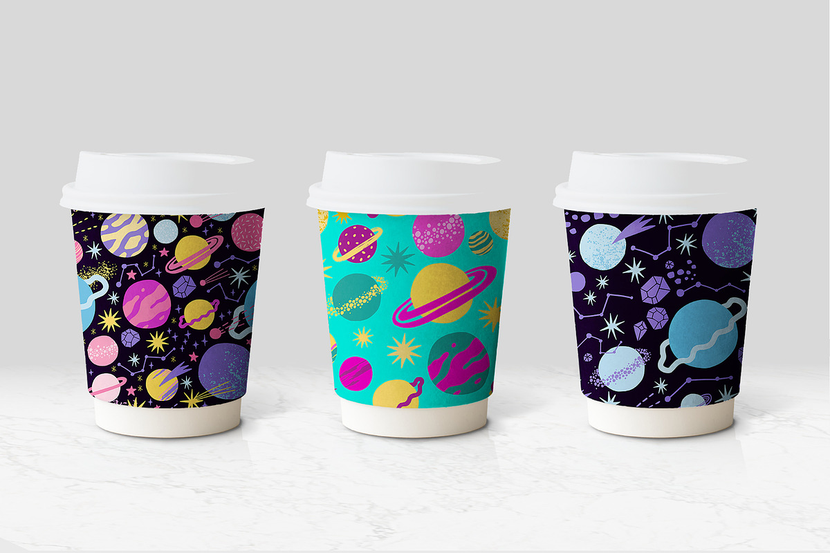 SPACED OUT Patterns and Elements, a Pattern Graphic by Katerina Osa