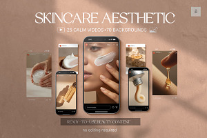 Skincare Reels Content Kit, a Social Media Template by MONO KEY STUDIO