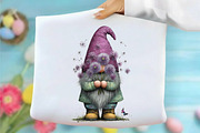 Watercolor Spring Gnome Clipart, an Illustration by designcity5 (Thumbnail 5 of 5)