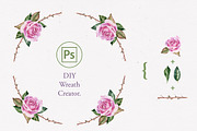 Custom Wreath Generator 2 + Flowers, an Illustration by emine (Thumbnail 2 of 5)