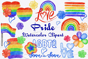 Pride Watercolor Clipart