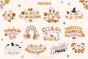 Retro Groovy Autumn Halloween, an Illustration by Cozy pattern shop (Thumbnail 9 of 11)