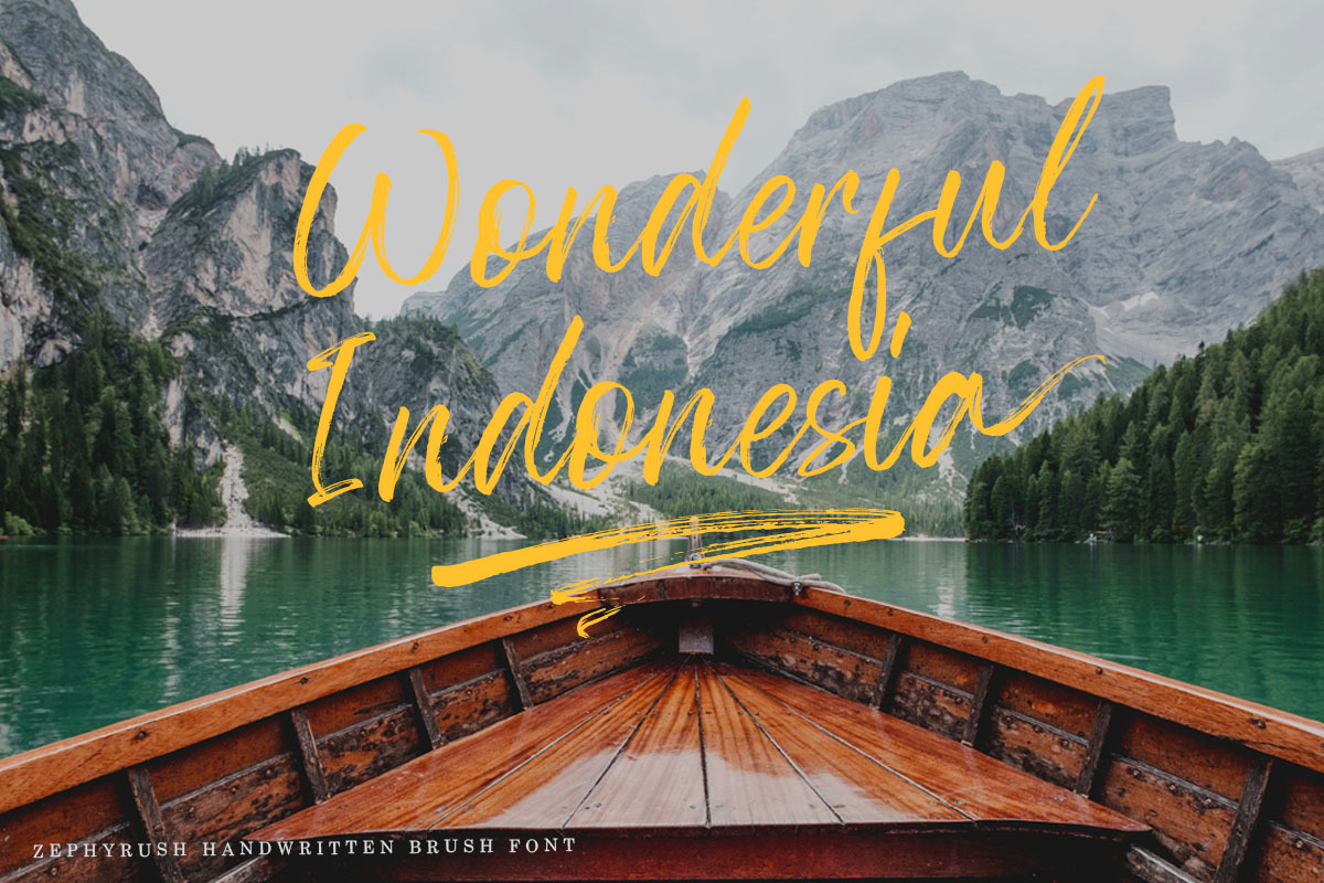 Zephyrush Handwritten Brush Font, a Script Font by Youthlabs Studio (Photo 8 of 9)