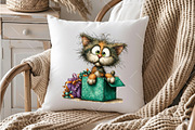 Whimsical Funny Birthday Cat Clipart, an Illustration by OK Design (Thumbnail 6 of 6)