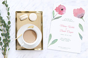 Floral Watercolor Wedding Invitation, an Invitation Template by Love Design (Thumbnail 2 of 7)