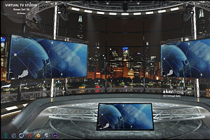 Virtual TV Studio News Set 36