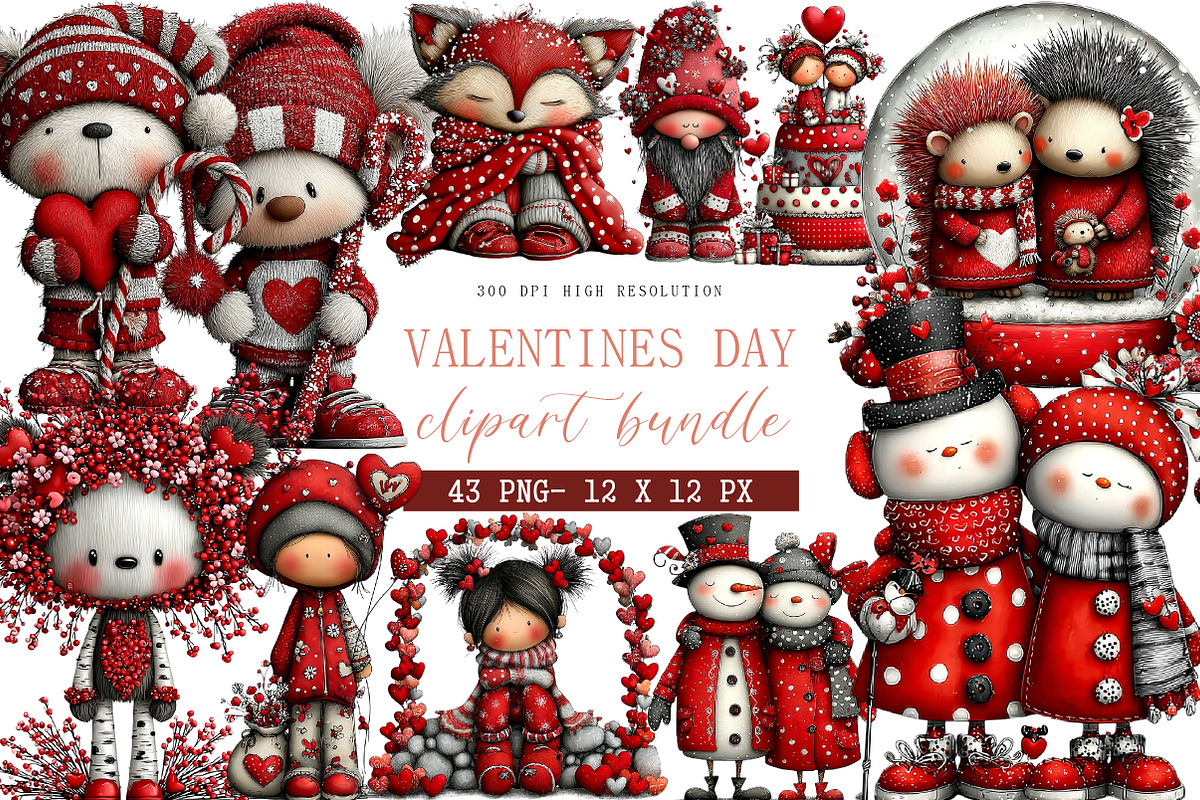 valentines day Clipart, an Illustration by DreamArtGraphic (Photo 1 of 4)
