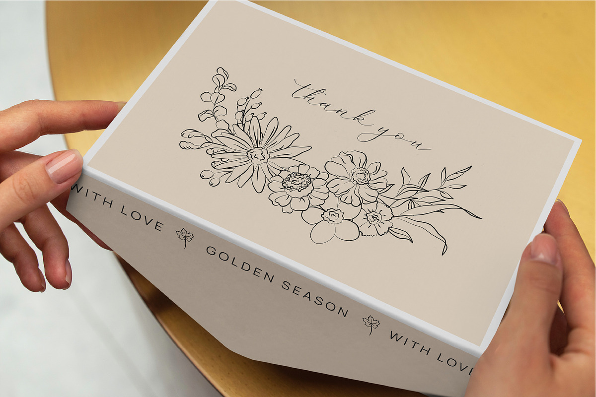 Autumn Botanicals Line Art Clipart, a Decorative Illustration by La Petite Line Art (Photo 14 of 14)