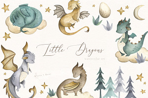 Little Dragons, an Animal Illustration by Flora+Bear
