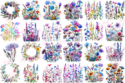 Dreamy Wildflowers Clipart, an Illustration by Markicha Art (Thumbnail 3 of 6)