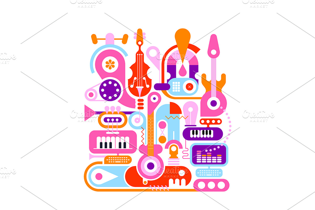 Audio Production And Music Studio, an Illustration by danjazzia (Photo 3 of 3)