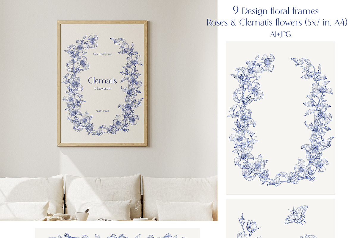 Vintage baroque frames Toile Vector, a Decorative Illustration by ON_lineart_store (Photo 2 of 10)