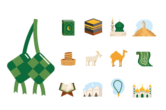 Umrah Elements Illustration Set preview 2