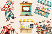Vintage Carnival Clipart PNG Set, an Object Graphic by Printable Pretty Studio (Thumbnail 4 of 8)