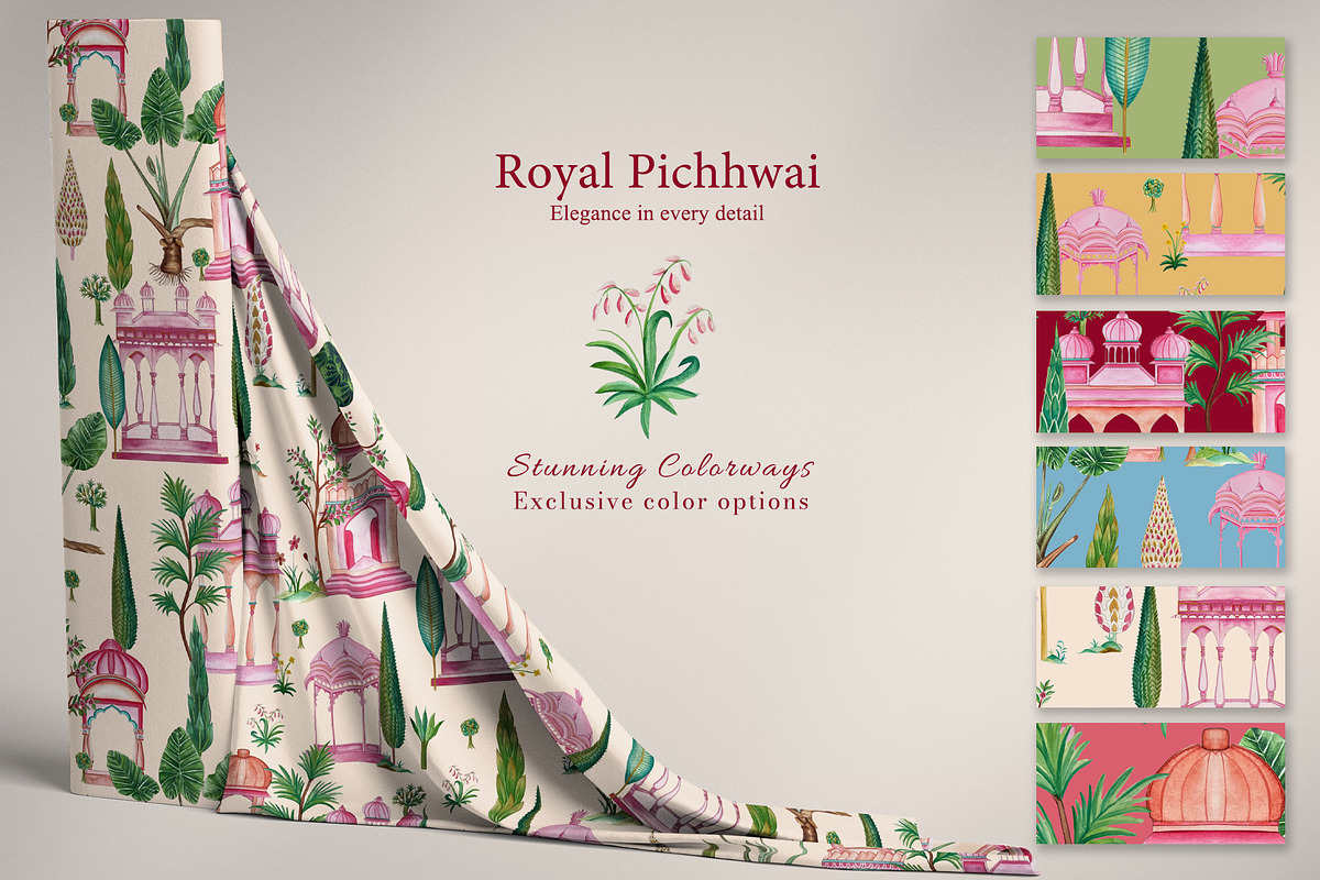 Royal Pichhwai Prints & Patterns, a Pattern Graphic by GND ART STUDIO (Photo 2 of 8)