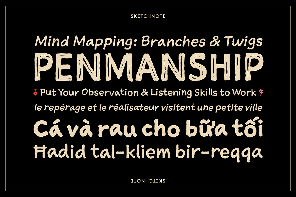 Sketchnote, a Handwritten Font by Delve Fonts (Photo 2 of 7)