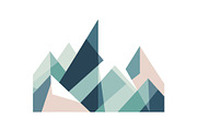 Geometric Mountain Icons Pack, an Object Graphic by yasushie (Thumbnail 7 of 12)