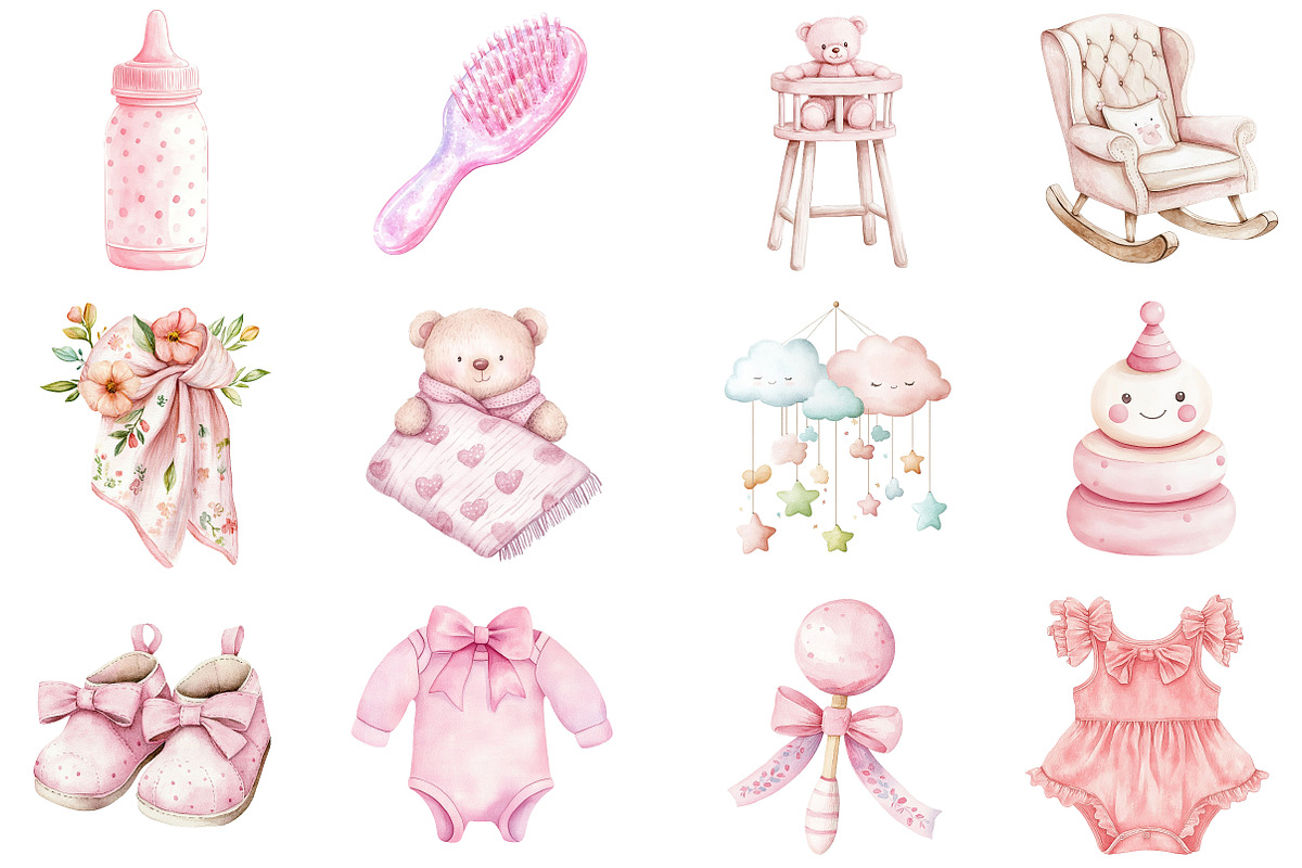 Pink Boho Nursery Clipart, an Illustration by CitraGraphics (Photo 3 of 5)