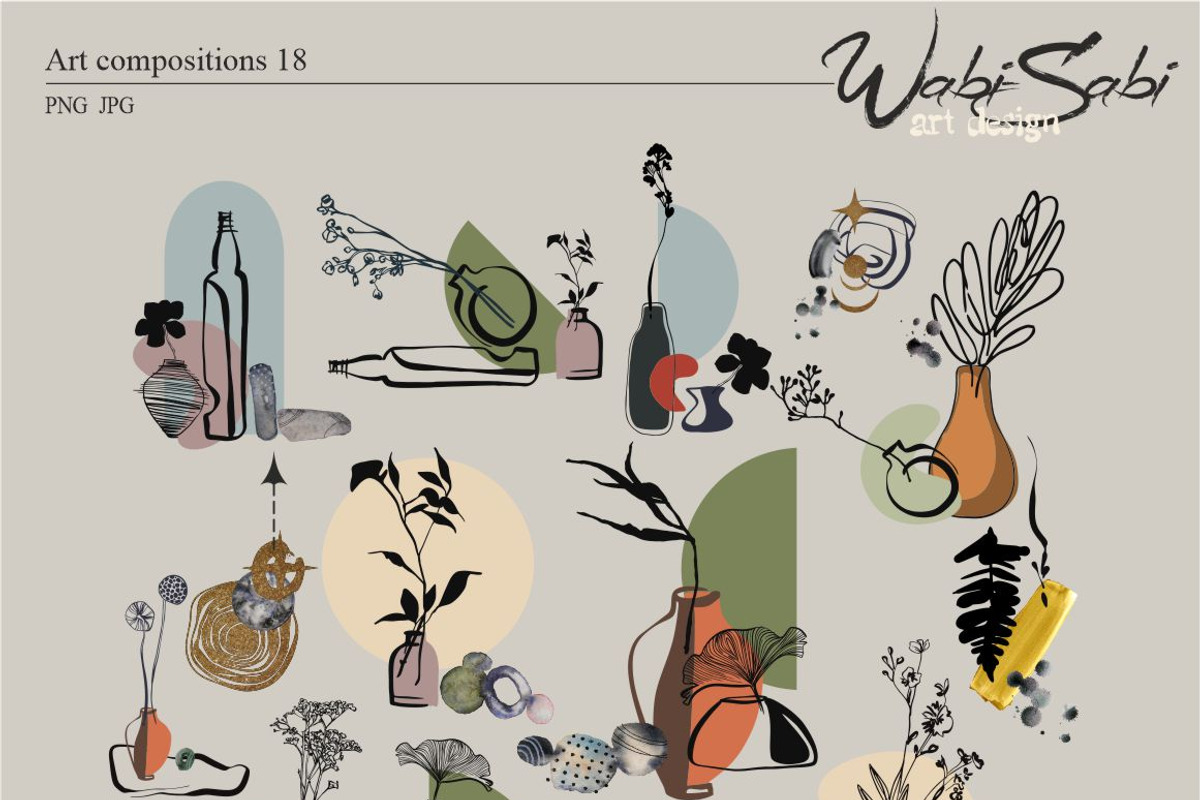 Wabi-Sabi Art Design, an Object Graphic by Collection by VY (Photo 3 of 9)