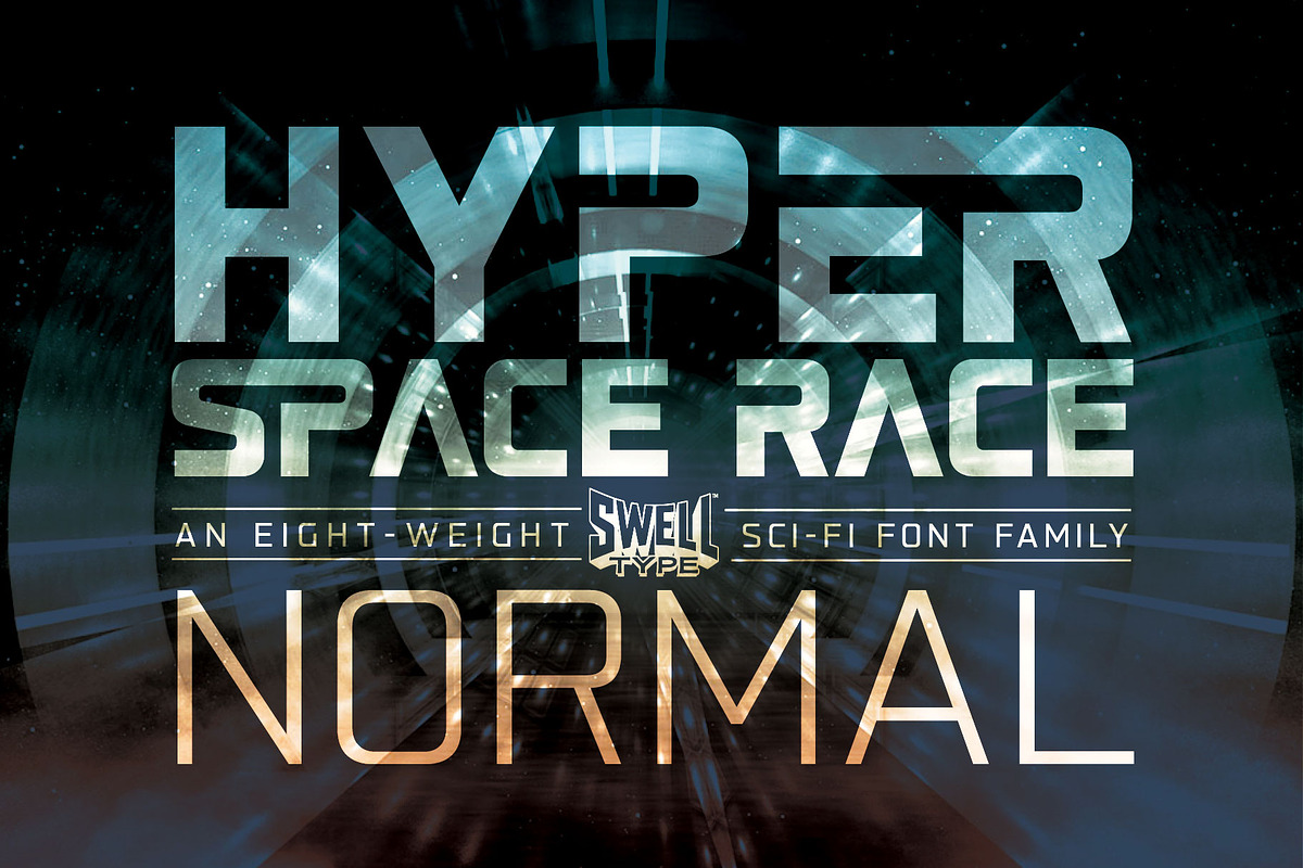 Hyperspace Race Sci-Fi font