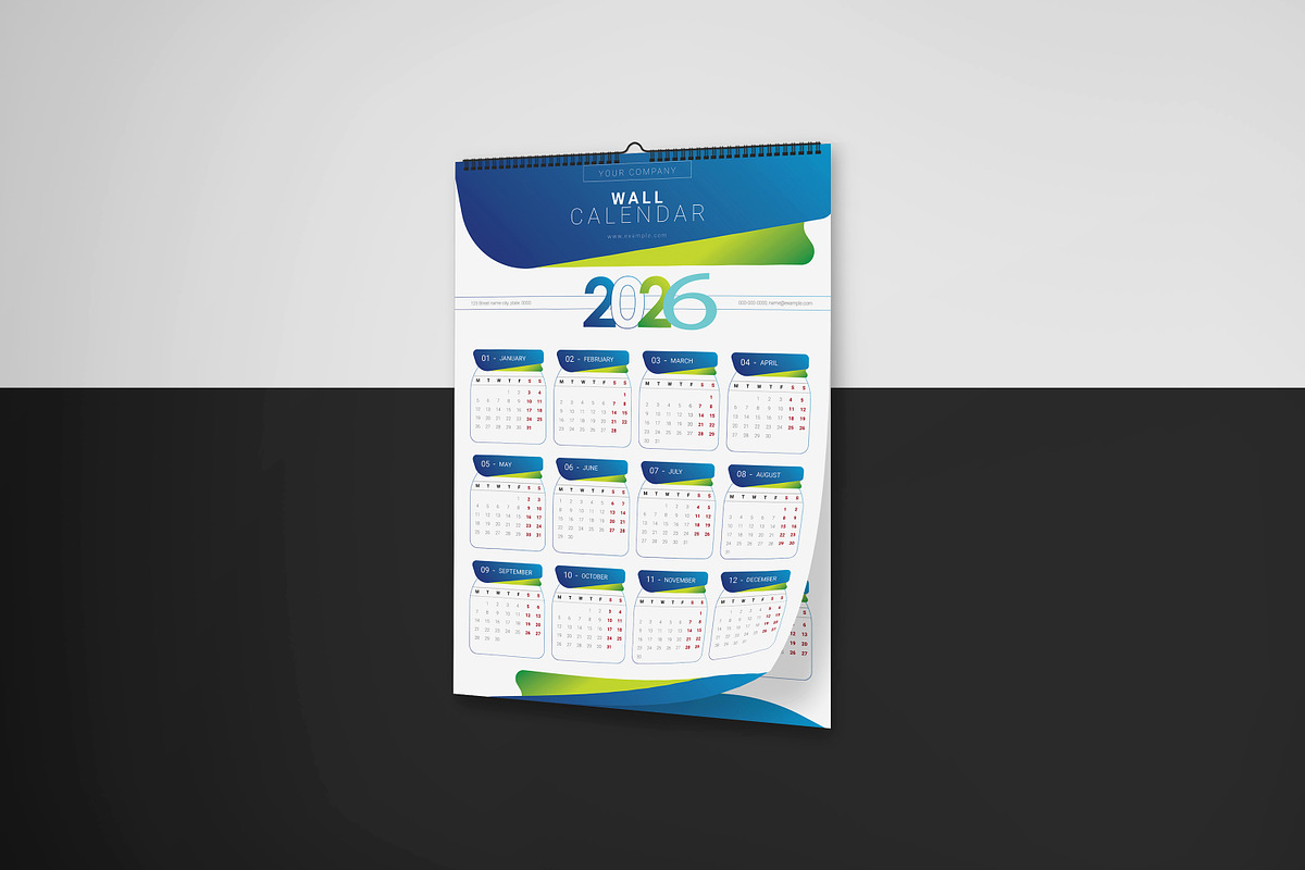 Wall Calendar 2026, a Stationery Template by crazyOWL (Photo 5 of 5)