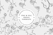 Rose Garden LineArt, a Decorative Illustration by AW Studios (Thumbnail 6 of 9)