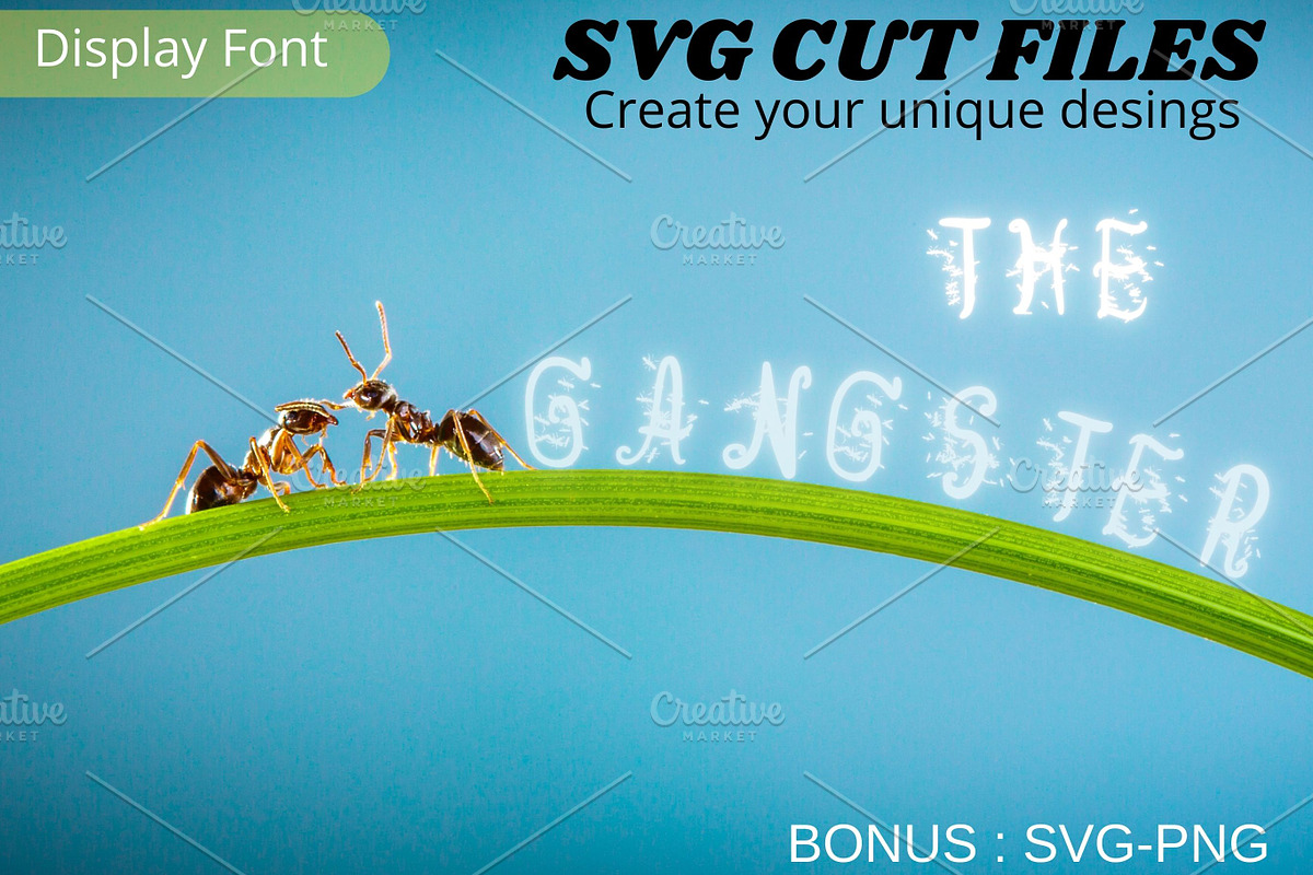 The Gangster, Ant Font, SVG font, a Font by Tattoo Worker Studio (Photo 1 of 4)