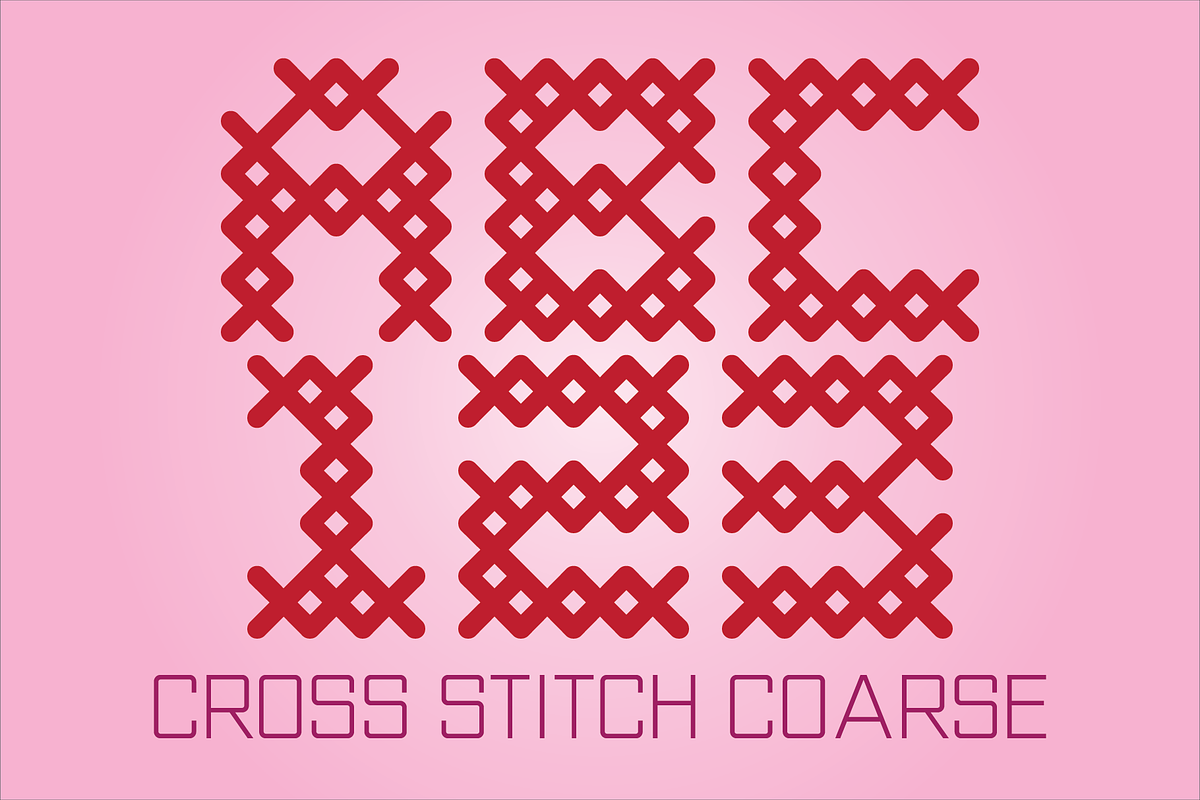 Cross Stitch Display Font Bundle, a Font by GG Design (Photo 3 of 23)