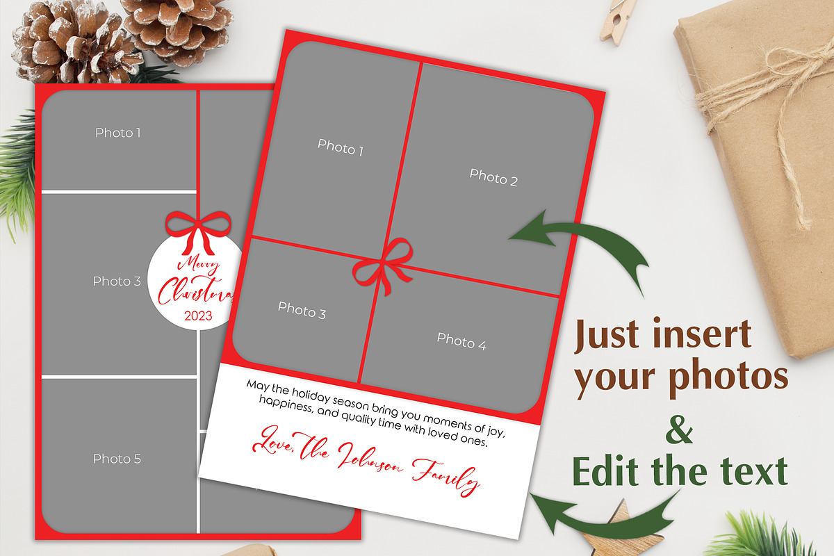 Christmas Card Photo Template PSD, a Card Template by PSD templates and Photos (Photo 2 of 4)