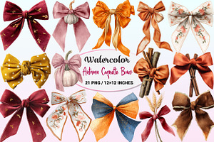 Autumn Coquette Bows Clipart, a Graphic by CitraGraphics