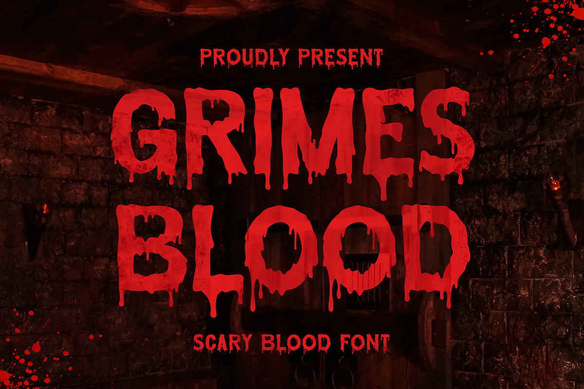 Grimes Blood - Scary Blood Font, a Handwritten Font by Typefactoryco (Photo 1 of 8)