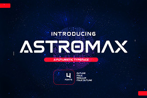 Astromax - A Futuristic Typeface, a Sans Serif Font by Meizzaluna Design