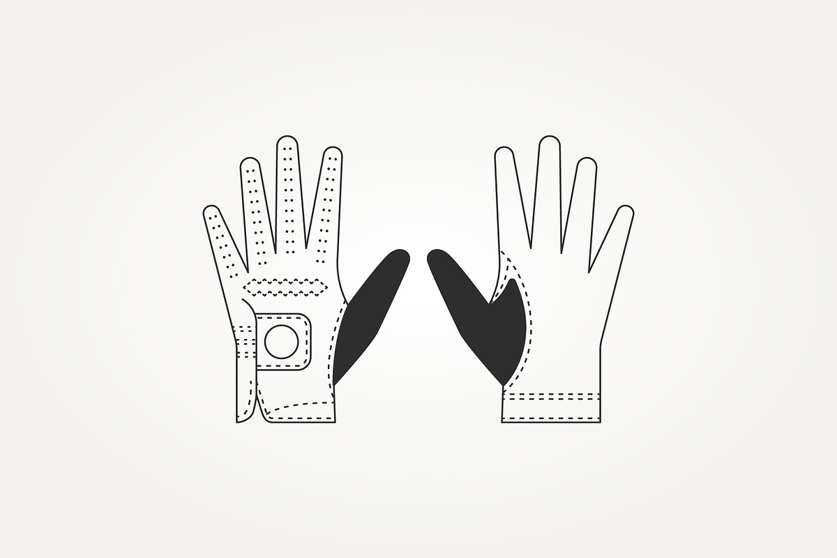 golf gloves line art icon, an Object Illustration by Blazybone (Photo 2 of 3)