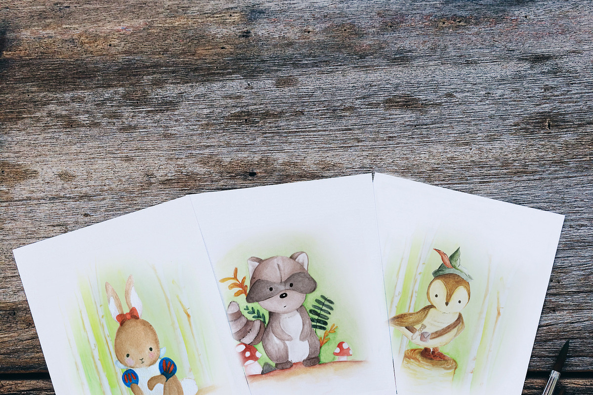 Woodland Animals, an Animal Illustration by artemyst (Photo 3 of 3)
