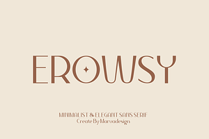 Erowsy Font, a Sans Serif Font by Marvadesign