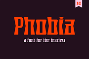 Phobia Display - For the Fearless, a Font by Hank Makes (Thumbnail 1 of 4)