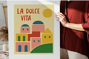 Food Mediterranean Retro Poster, an Illustration by Imaginary Party (Thumbnail 6 of 9)